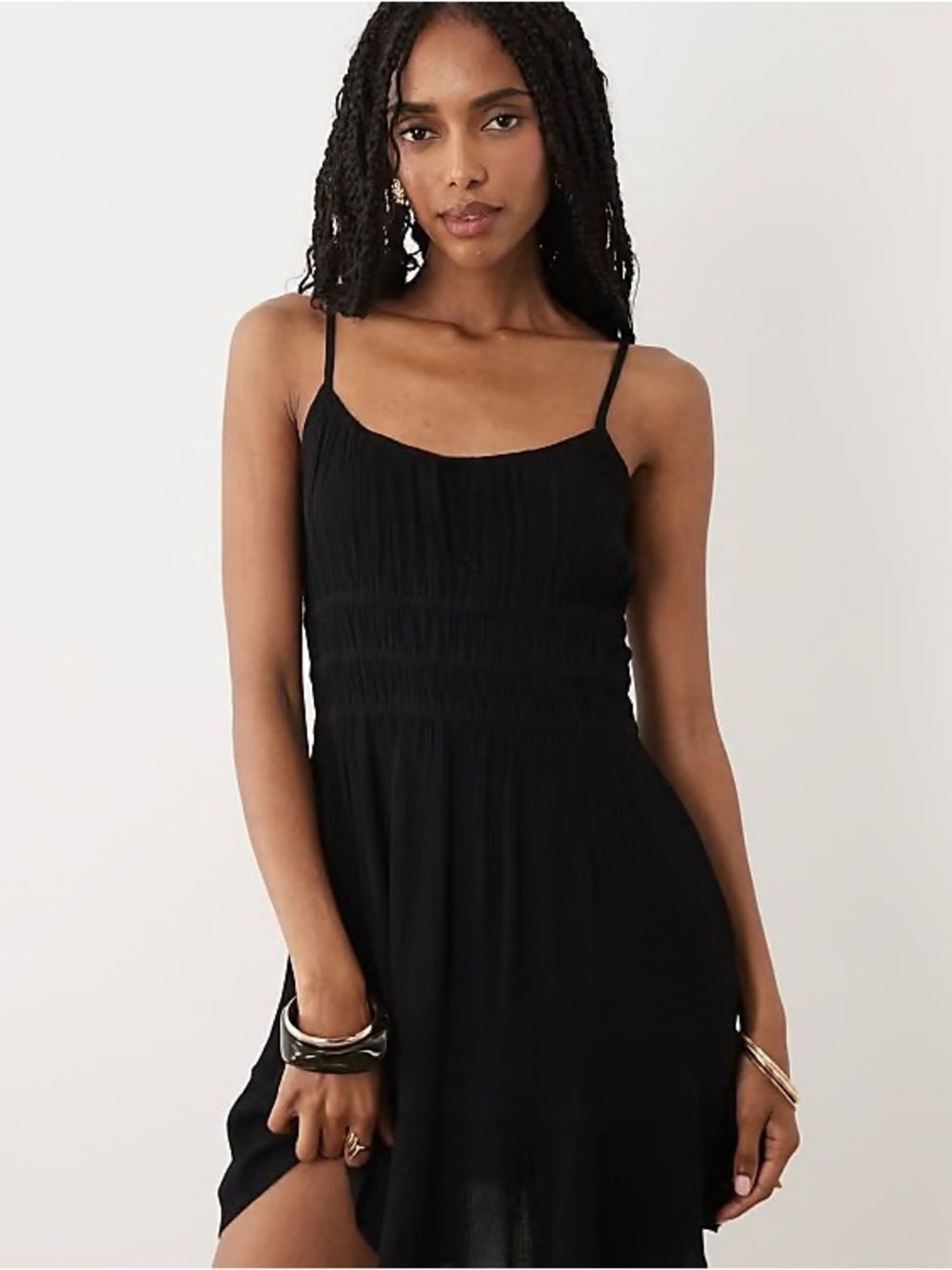 New Without Tags ASOS Black Spaghetti-Strap Midi Dress Size 6